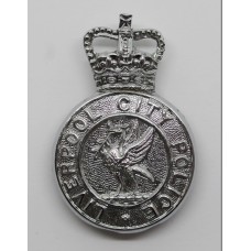 Liverpool City Police Cap Badge - Queen's Crown