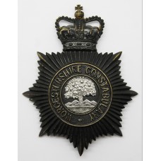 Worcestershire Constabulary Night Helmet Plate - Queen's Crown