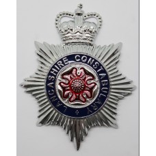 Lancashire Constabulary Enamelled Helmet Plate - Queen's Crown