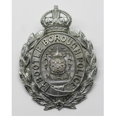 Bootle Borough Police Wreath Helmet Plate - King's Crown