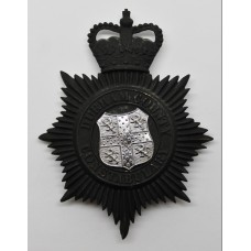 Durham County Constabulary Night Helmet Plate - Queen's Crown