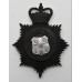 Durham County Constabulary Night Helmet Plate - Queen's Crown