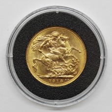 1918 M George V 22ct Gold Full Sovereign Coin (Melbourne Mint)