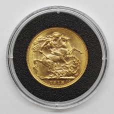 1918 M George V 22ct Gold Full Sovereign Coin (Melbourne Mint)