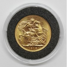 1918 P George V 22ct Gold Full Sovereign Coin (Perth Mint)