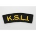 King's Shropshire Light Infantry (K.S.L.I.) Cloth Shoulder Title