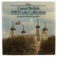 Rare Royal Mint Great British 1983 Coin Collection Uncirculated Coin Set with 'New Pence' Mule Error 2p 
