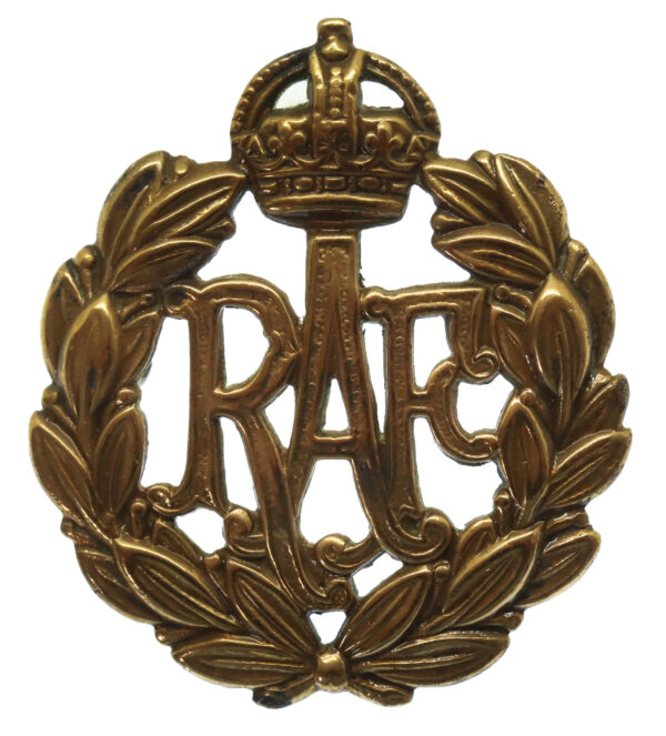 Royal Air Force (R.A.F.) Cap Badge - King's Crown