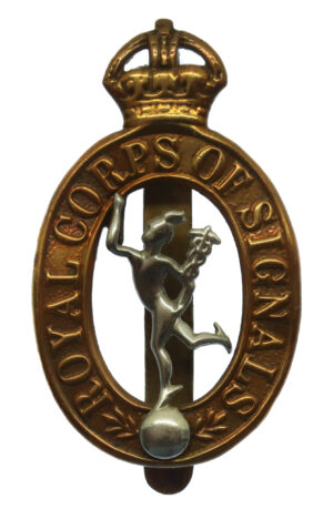 Royal Corps of Signals Cap Badge - King's Crown (1st Pattern)