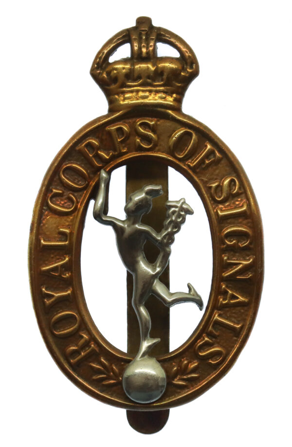 Royal Corps of Signals Cap Badge - King's Crown (1st Pattern)