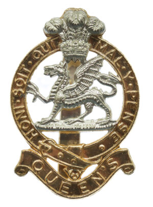 Queen's Royal Regiment Anodised (Staybrite) Cap Badge