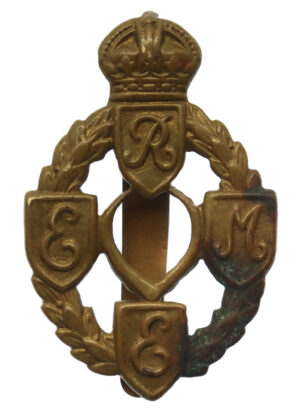 Royal Electrical & Mechanical Engineers (R.E.M.E.) Bi-Metal Cap Badge - King's Crown (1st Pattern)