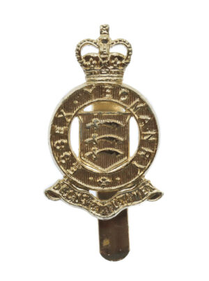 Essex Yeomanry Anodised (Staybrite) Beret Badge - Queen's Crown