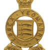 Essex Yeomanry Officer's Gilt Cap Badge - Queen's Crown