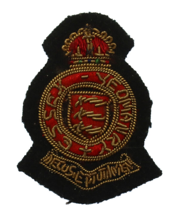 WW2 Essex Yeomanry Officer's Bullion Cap Badge c.1943-46