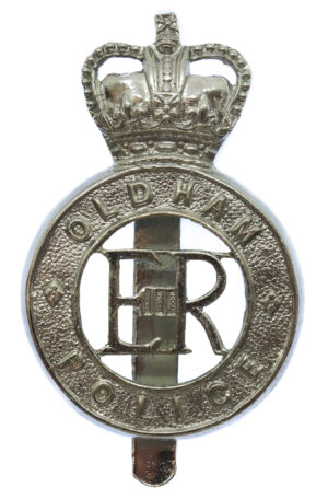 Oldham Borough Police Cap Badge - Queen's Crown