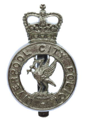 Liverpool City Police Cap Badge - Queen's Crown