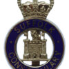 Suffolk Constabulary Large Enamelled Cap Badge - Queen's Crown