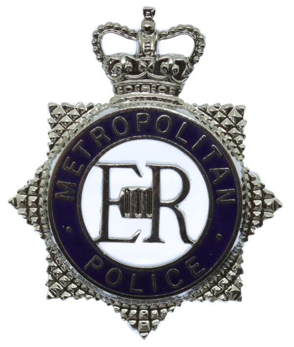Metropolitan Police Senior Officer's Enamelled Cap Badge - Queen's Crown