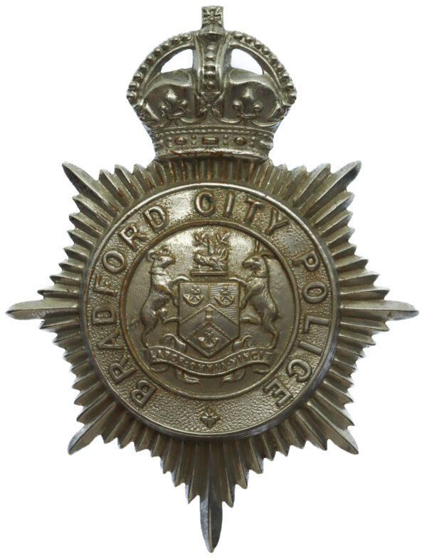 Bradford City Police Helmet Plate - King's Crown