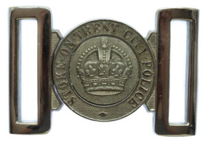 Stoke-on-Trent City Police Chrome Waist Belt Clasp Buckle - King's Crown