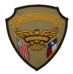 United States Whitewright Police Cloth Patch Badge