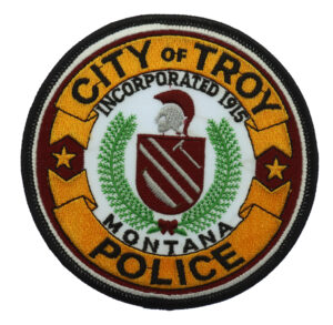 United States City of Troy Police Montana Cloth Patch Badge