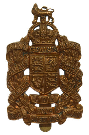 King Edward's Horse Brass Cap Badge - King's Crown