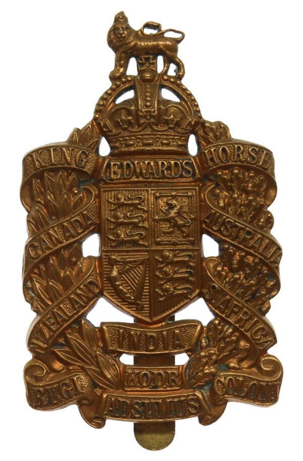 King Edward's Horse Brass Cap Badge - King's Crown