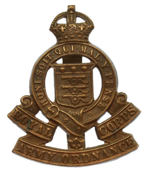 Royal Army Ordnance Corps (R.A.O.C.) Cap Badge - King's Crown