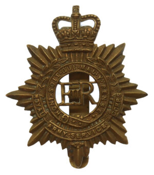 EIIR Royal Army Service Corps (R.A.S.C.) Brass Cap Badge