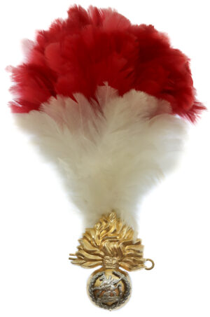 Royal Regiment of Fusiliers Anodised (Staybrite) Cap Badge With Feather Hackle