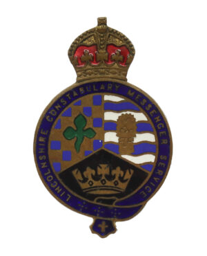 Lincolnshire Special Constabulary Enamelled Lapel Badge - King's Crown