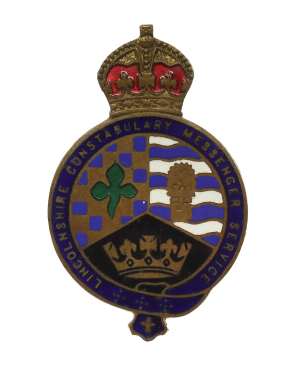 Lincolnshire Special Constabulary Enamelled Lapel Badge - King's Crown