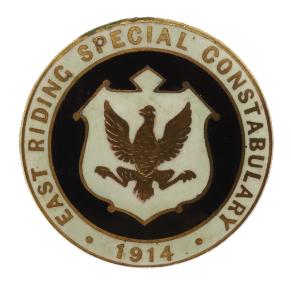 WW1 East Riding Special Constabulary 1914 Enamelled Lapel Badge