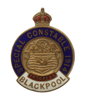 WW1 Blackpool Special Constable 1914 Enamelled Lapel Badge