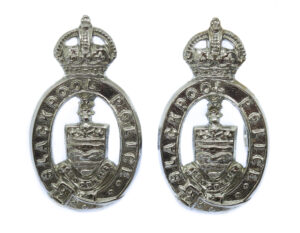 Pair of Blackpool Police Collar Badges -King's Crown