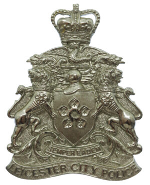 Leicester City Police Helmet Plate - Queen's Crown