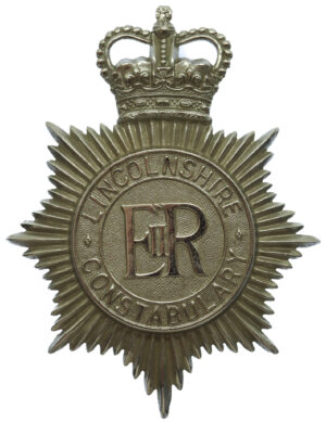Lincolnshire Constabulary Helmet Plate - Queen's Crown