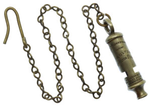 Bolton Borough Police 'The Metropolitan' Patent Police Whistle & Chain