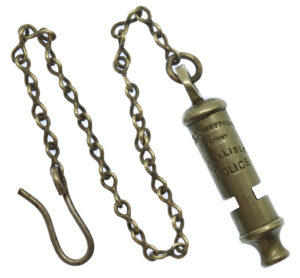 Carlisle Police 'The Metropolitan' Patent Police Whistle & Chain