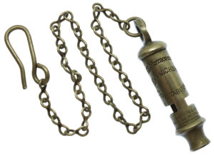 Warwickshire Constabulary 'The Metropolitan' Patent Police Whistle & Chain