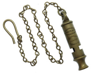 Lancashire County Constabulary Police Whistle & Chain