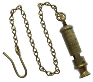 Manchester City Police 'The Metropolitan' Patent Police Whistle & Chain