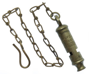 Metropolitan Police 'The Metropolitan' Patent Numbered Whistle & Chain