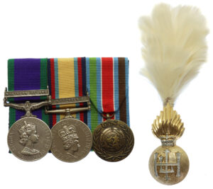 Campaign Service Medal (Clasp – Northern Ireland), Gulf Medal (Clasp – 16 Jan to 28 Feb 1991) and UN Bosnia (UNPROFOR) Medal Group of Three - L.Cpl. P.A. Sinclair, Royal Highland Fusiliers