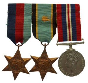 WW2 Air Crew Europe Star Medal Group of Three – Unattributed