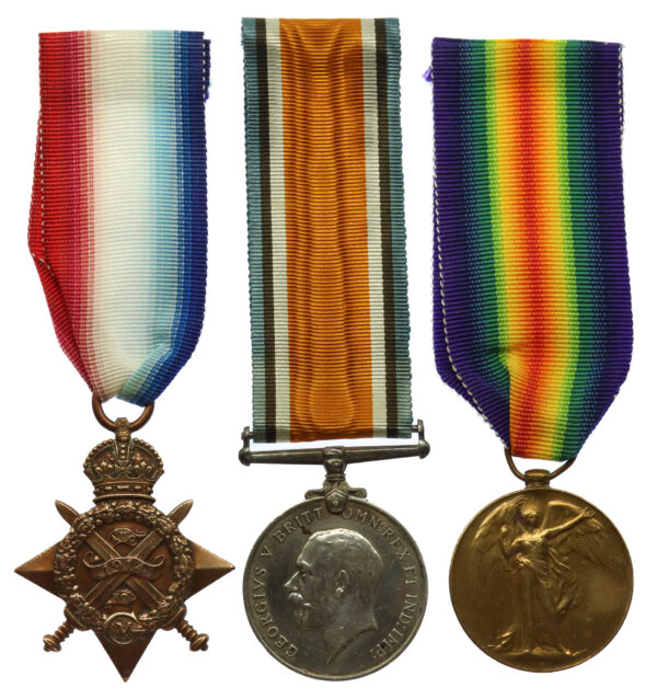 WW1 1914 Mons Star Medal Trio - Sdlr. R.D. McKay, Royal Artillery