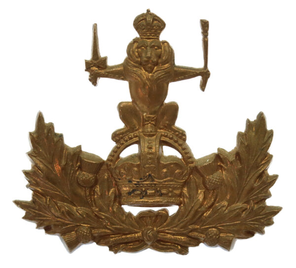 Queen's Own Royal Glasgow Yeomanry Officer's Cap Badge - King's Crown