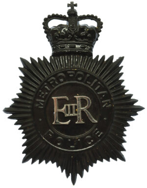 Metropolitan Police Night Helmet Plate - Queen's Crown